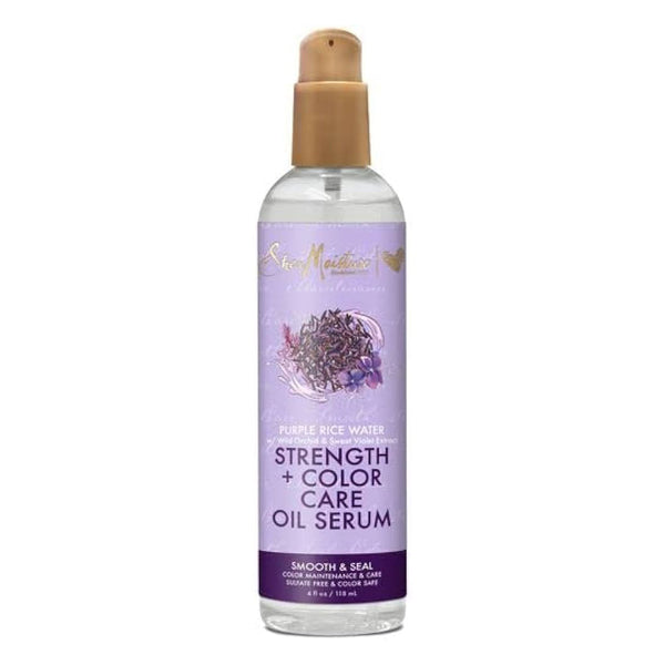 Shea Moisture Purple Rice Water Strength & Colour Care Oil Serum 4 oz / 118 ml - Protects Color & Strengthens Hair