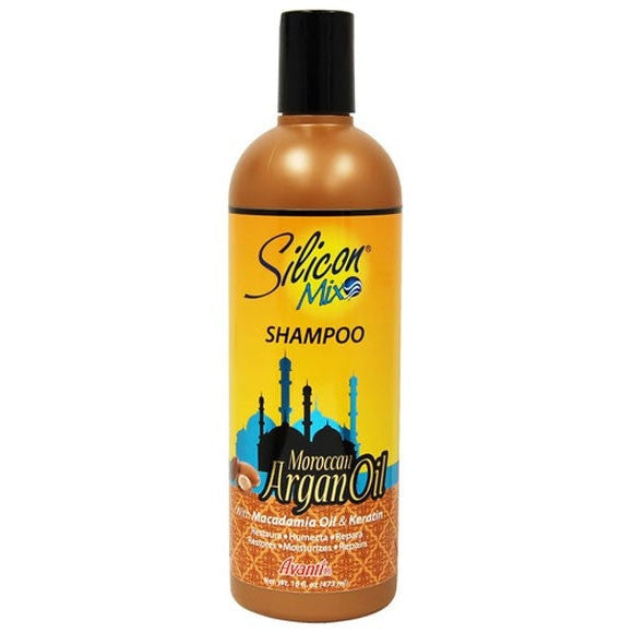 Silicon Mix Moroccan Argan Oil Shampoo - Deeply Hydrating & Strengthening for All Hair Types - 473ml/15.99 oz