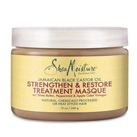 Shea Moisture Jamaican Black Castor Oil Strengthen & Restore Treatment Masque 12 oz / 355 ml - For Damaged, Brittle & Chemically Processed Hair