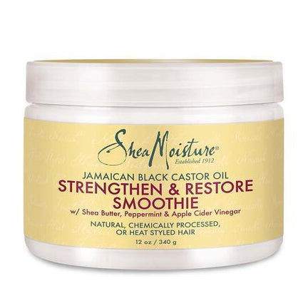Shea Moisture Jamaican Black Castor Oil Strengthen & Restore Smoothie 11.5 oz / 340 ml - For Damaged, Brittle & Curly Hair