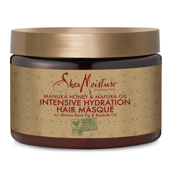 Shea Moisture Manuka Honey & Mafura Oil Intensive Hydration Hair Masque 11.5 oz / 340 ml - For Dry, Damaged Natural Curls