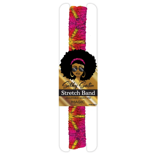 Magic Collection Satin Adjustable Stretch Band - Frizz-Free Hair & Edge Protection for All Hair Types Universal Fit