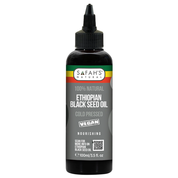 Safah's Natural Blended Ethiopian Black Seed Oil for Hair Growth & Scalp Health 3.5 oz