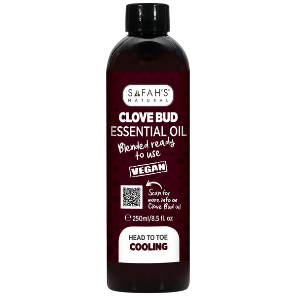 Safah's Natural Blended Clove Bud Oil for Hair Growth & Scalp Vitality 8.5 oz