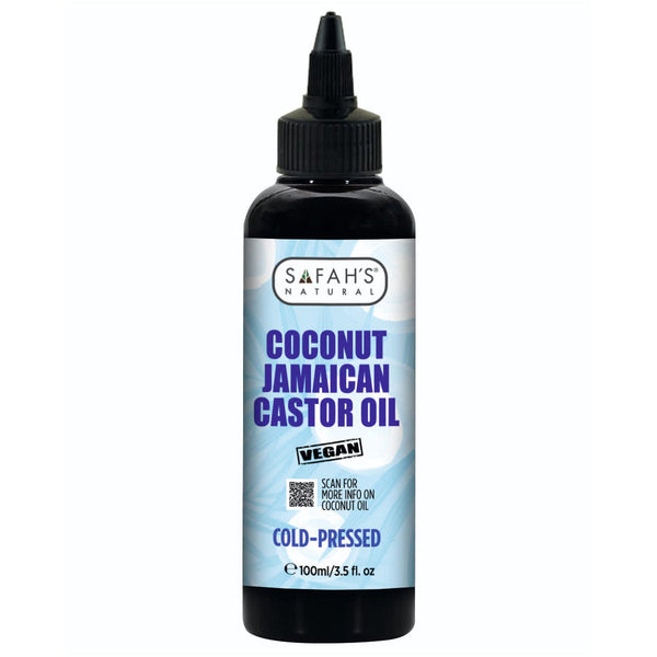 Safah's Natural Coconut Jamaican Castor Oil for Hair Growth & Scalp Health 3.5 oz