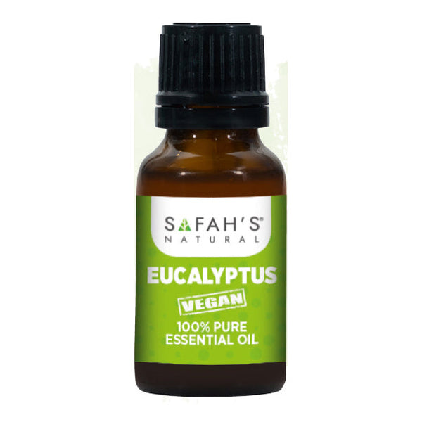 Safah's Natural 100% Pure Eucalyptus Essential Oil - Invigorating Scalp & Hair Health for All Hair Types 15 ml/0.51 oz