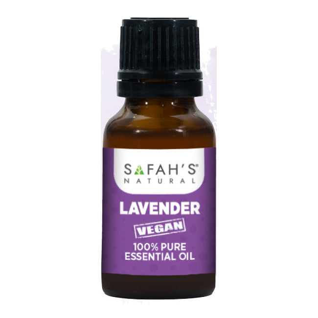Safah’s Natural 100% Pure Lavender Essential Oil for Calming Stress, Promoting Sleep & Enhancing Hair Growth 15 ml/0.51 oz