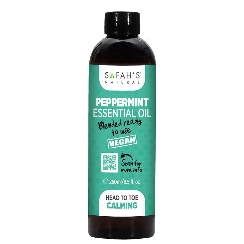 Safah's Natural Blended Peppermint Oil for Scalp Health & Hair Growth 8.5 oz