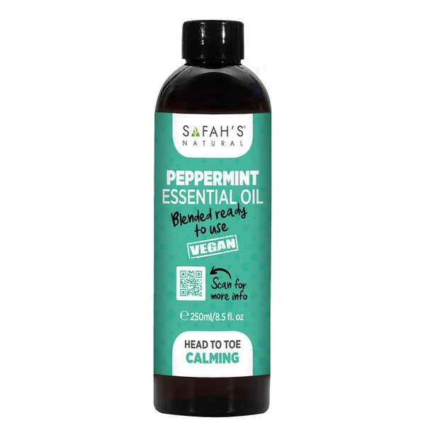 Safah's Natural Blended Peppermint Oil for Scalp Health & Hair Growth 8.5 oz
