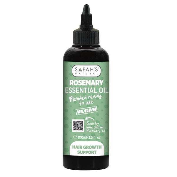 Safah's Natural Blended Rosemary Oil for Hair Growth, Scalp Health & Hair Strengthening