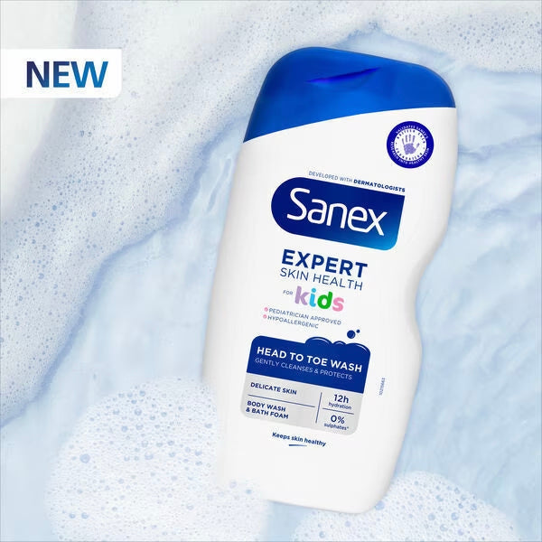 Sanex Biome Dermo Protect Kids Head to Toe Wash - Gentle Care for Healthy Skin Biome 400ml/13.53 oz