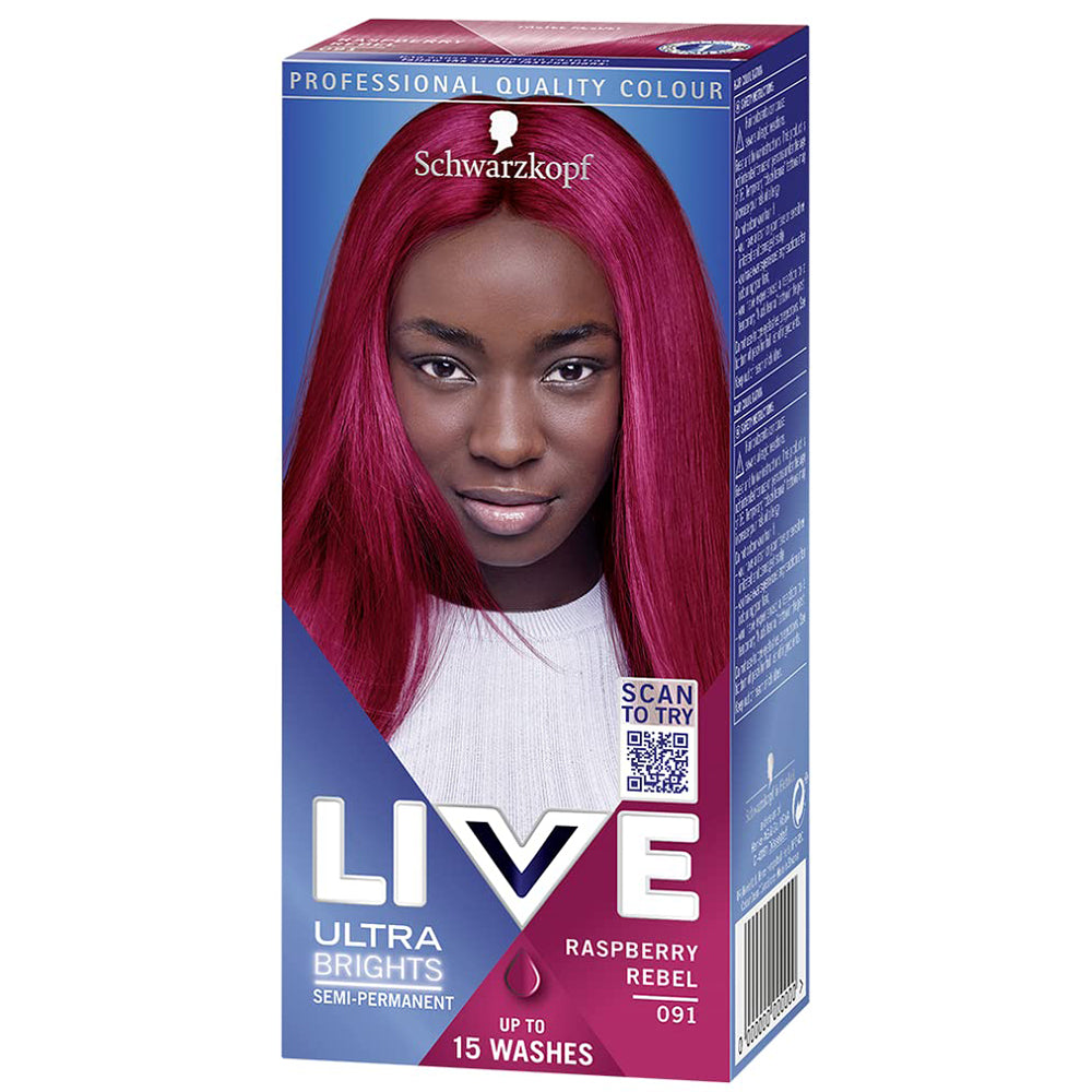 Schwarzkopf Live Ultra Brights Semi-Permanent Hair Colour for Vibrant, Expressive Tones