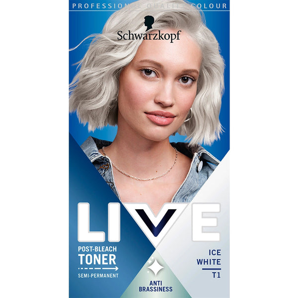 Schwarzkopf LIVE Post-Bleach Toner: Neutralise Yellow & Banish Brassiness for Bleached Hair (2 Shades)