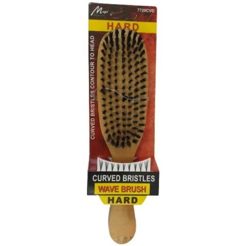 Magic Collection Curved Bristles Hard Wave Brush (No.7720CVD) - Achieve Deeper, Defined Waves for 360 Wave Styles