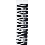 Xin Lian Hua Jewelry 12 Snap Hair Clips - Secure Hold for Everyday Styling - Black (12-Pack)