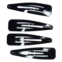 Xin Lian Hua Jewelry 12 Snap Hair Clips - Secure Hold for Everyday Styling - Black (12-Pack)