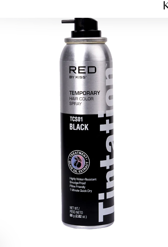 Red by Kiss Tintation Temporary Hair Colour Spray for Vibrant Wash-Out Colour 2.82oz
