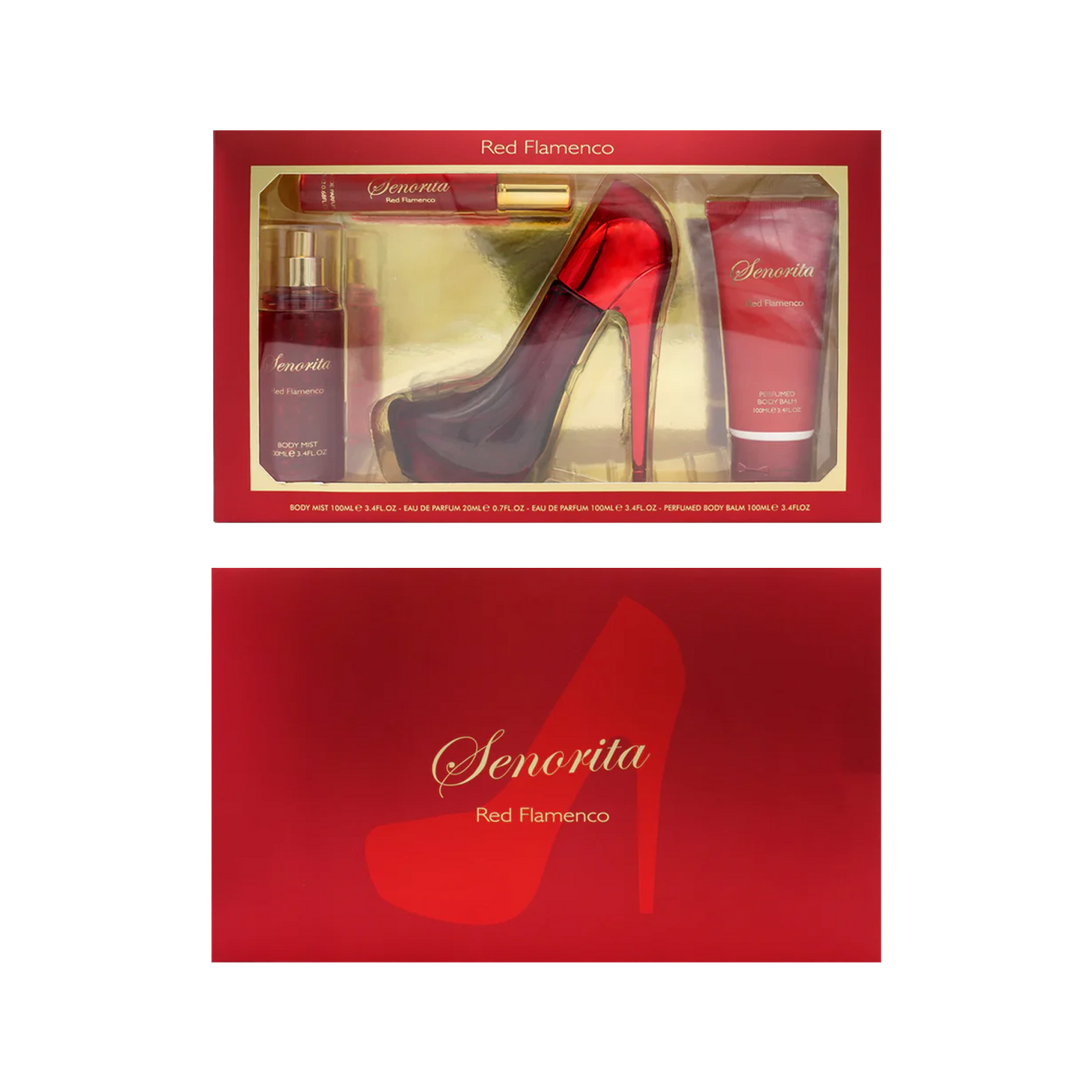 Senorita Red Flamenco Exquisite Fragrance Collection for Women 4pc Gift Set