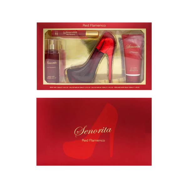 Senorita Red Flamenco Exquisite Fragrance Collection for Women 4pc Gift Set