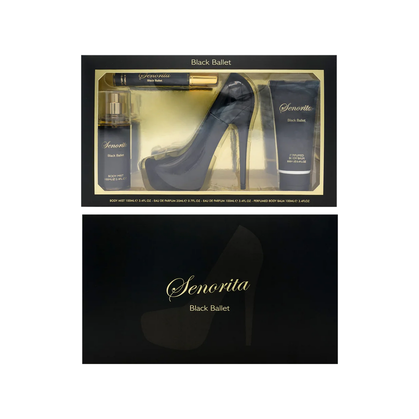 Senorita Black Ballet 4pc Perfume Gift Set: Elegant & Lasting Scent for Women