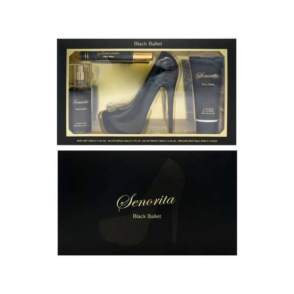 Senorita Black Ballet 4pc Perfume Gift Set: Elegant & Lasting Scent for Women