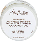 Shea Moisture 100% Extra Virgin Coconut Oil Head-to-Toe Nourishing Hydration for Hair and Skin 445 ml/15.1 oz