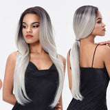 Sleek Claudia Spotlight 101 Synthetic Lace Front-Parting Wig for Realistic Hairline & Versatile Styling, One Size