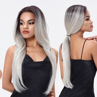 Sleek Claudia Spotlight 101 Synthetic Lace Front-Parting Wig for Realistic Hairline & Versatile Styling, One Size