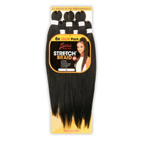 Spetra Braid Pre Stretched Braiding Hair for Easy & Quick Protective Styles - 6x 25-inch Bundles, Colour 1B