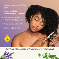 Sunny Isle Lavender Mint Leave-In Detangler Conditioning Treatment Makes detangling easier 236.58 ml/8.0 oz