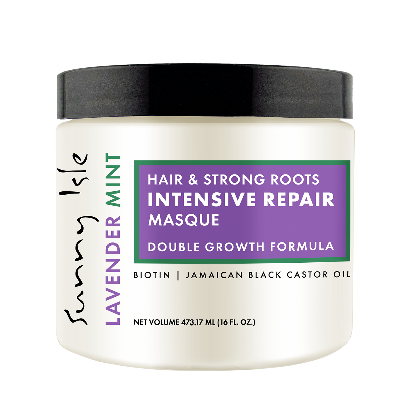 Sunny Isle Lavender Mint Hair & Strong Roots Intensive Repair Masque Deeply conditions dry hair 473.17 ml/16.0 oz