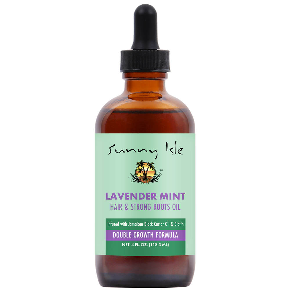 Sunny Isle Lavender Mint Hair & Strong Roots Oil Infused with biotin and Jamaican black castor oil 118.3 ml/4.0 oz