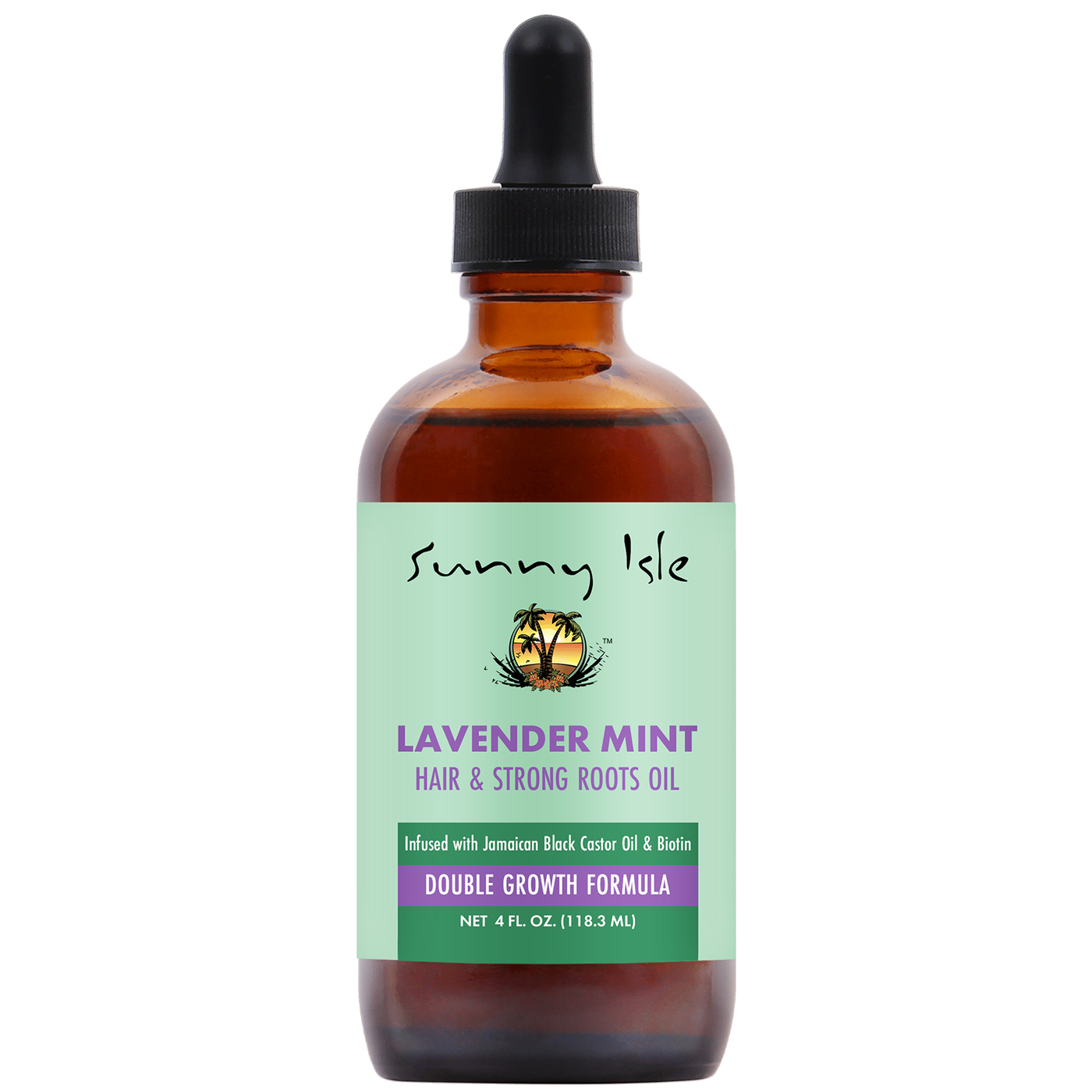Sunny Isle Lavender Mint Hair & Strong Roots Oil Infused with biotin and Jamaican black castor oil 118.3 ml/4.0 oz