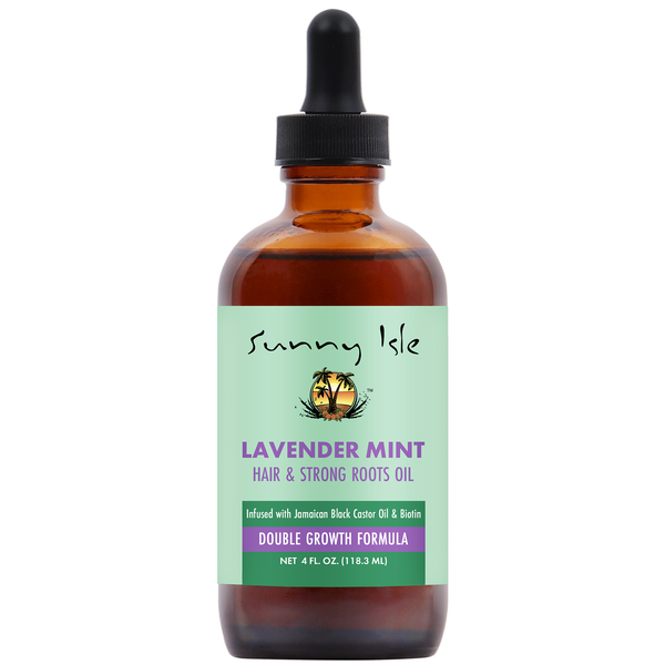 Sunny Isle Lavender Mint Hair & Strong Roots Oil Infused with biotin and Jamaican black castor oil 118.3 ml/4.0 oz