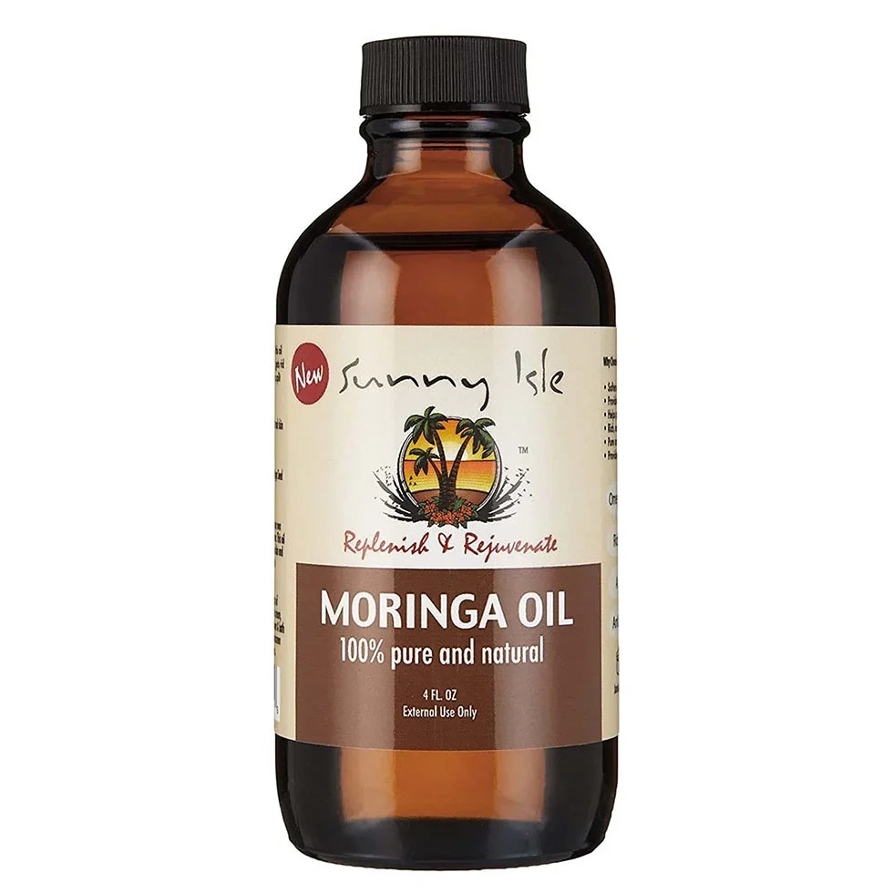 Sunny Isle Moringa Oil 4oz Pure Natural Hair & Skin Oil