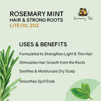 Sunny Isle Rosemary Mint Hair & Strong Roots Lite Oil 2oz/59 ml