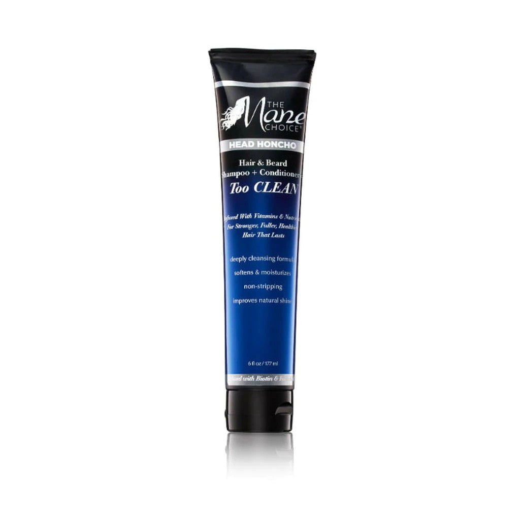 The Mane Choice Head Honcho Hair & Beard Shampoo + Conditioner Too Clean for Men 177ml / 5.99 oz
