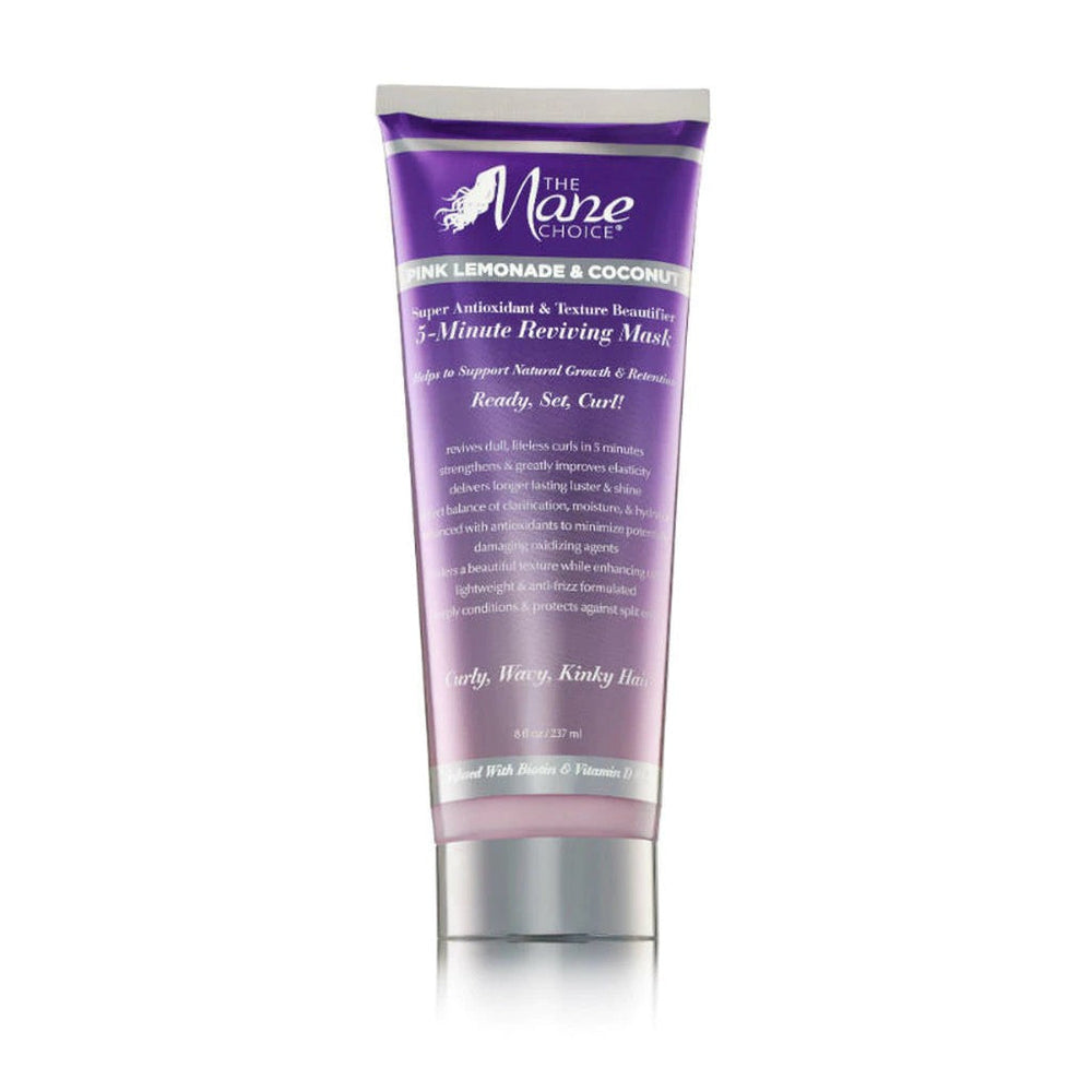 The Mane Choice Pink Lemonade & Coconut 5 Minute Reviving Mask for Dry, Damaged & Curly Hair 237ml/8.01 oz