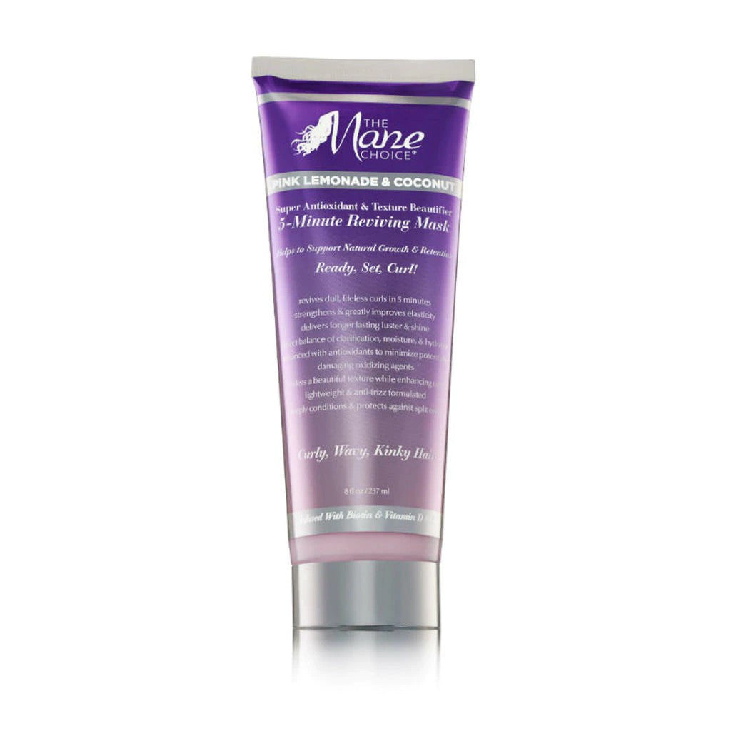 The Mane Choice Pink Lemonade & Coconut 5 Minute Reviving Mask for Dry, Damaged & Curly Hair 237ml/8.01 oz