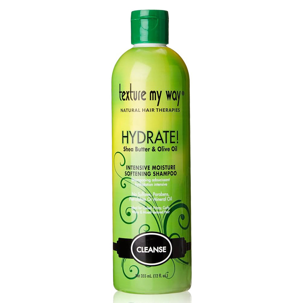 Texture My Way Hydrate Intensive Moisture Softening Shampoo Deeply Hydrates & Softens for Textured, Curly & Coily Hair 12 oz