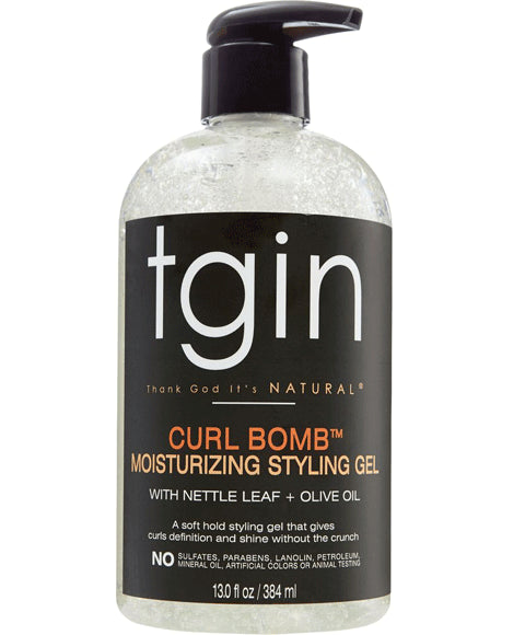 TGIN Curl Bomb Moisturizing Styling Gel: Define Curls & Control Frizz for Natural Hair & Curly Hair Types 384ml/12.98 oz