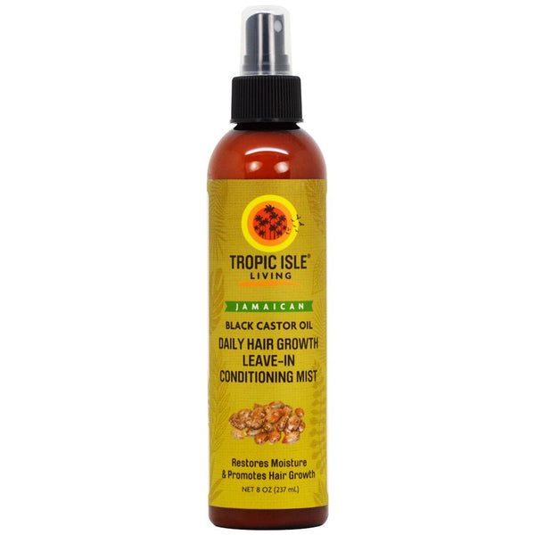 Tropic Isle Living Jamaican Black Castor Oil Hair Gro Leave-In Mist for Hair Growth & Strengthening - 237ml/8.01 oz