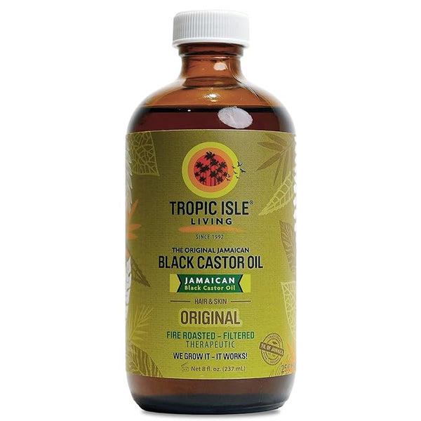 Tropic Isle Living Jamaican Black Castor Oil Original Fire Roasted - Hair Growth & Scalp Health for All Hair Types - 237ml/8.01 oz