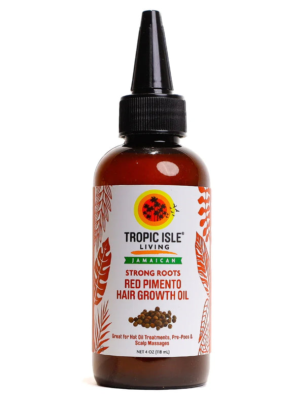 Tropic Isle Living Strong Roots Red Pimento Hair Growth Oil - Stimulates Growth & Strengthens Hair for All Hair Types 118ml / 3.99 oz