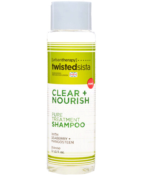 Twisted Sista Urban Therapy Clear Nourish Pure Treatment Shampoo - Deeply Cleansing & Hydrating for Curly, Wavy & Coily Hair 354ml/11.97 oz