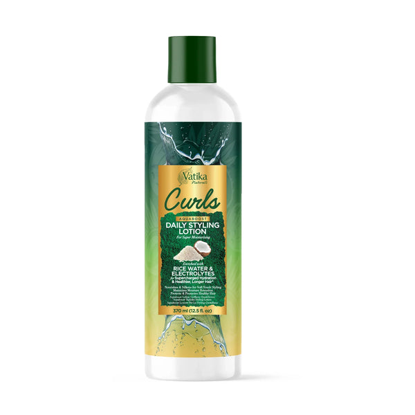 Vatika Naturals Curls Daily Styling Lotion – Rice Water & Electrolytes for Defined, Frizz-Free Curls 200ml