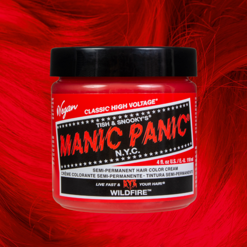 Manic Panic Semi-Permanent Hair Color Cream | Vibrant, Conditioning Wildfire Red for Bold, Creative Hair Enthusiasts | 4oz / 118ml