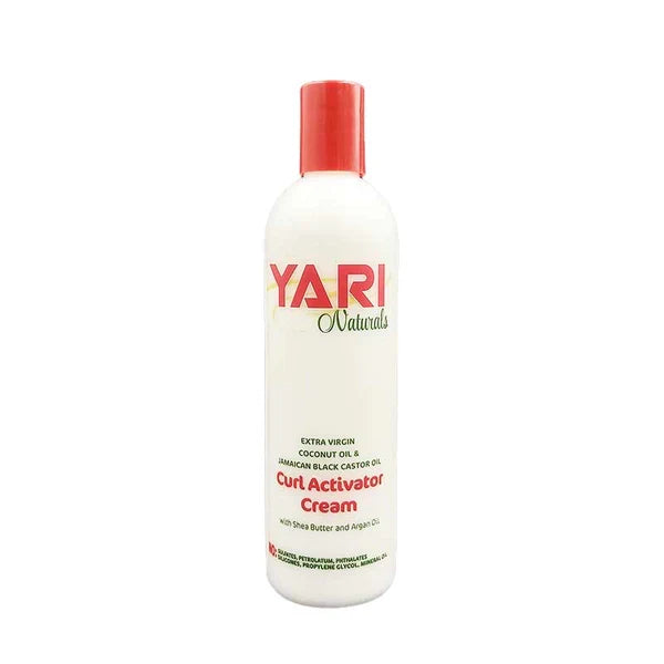 Yari Naturals Extra Virgin Coconut Oil & Jamaican Black Castor Oil Curl Activator Cream - Define, Hydrate & Enhance Curls for Curly, Wavy & Coily Hair - 375ml/12.68 oz