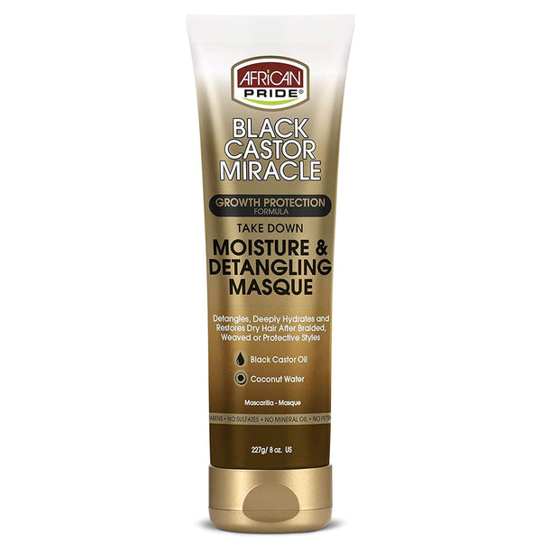 African Pride Black Castor Miracle Moisture & Detangling Masque 8oz