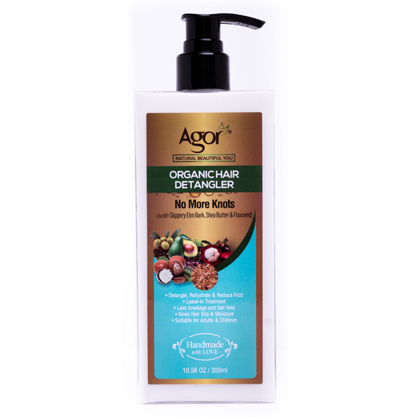 Agor Organic Hair Detangler No More Knots Moisture & Slip for All Hair Types 300 ml/10.2 oz